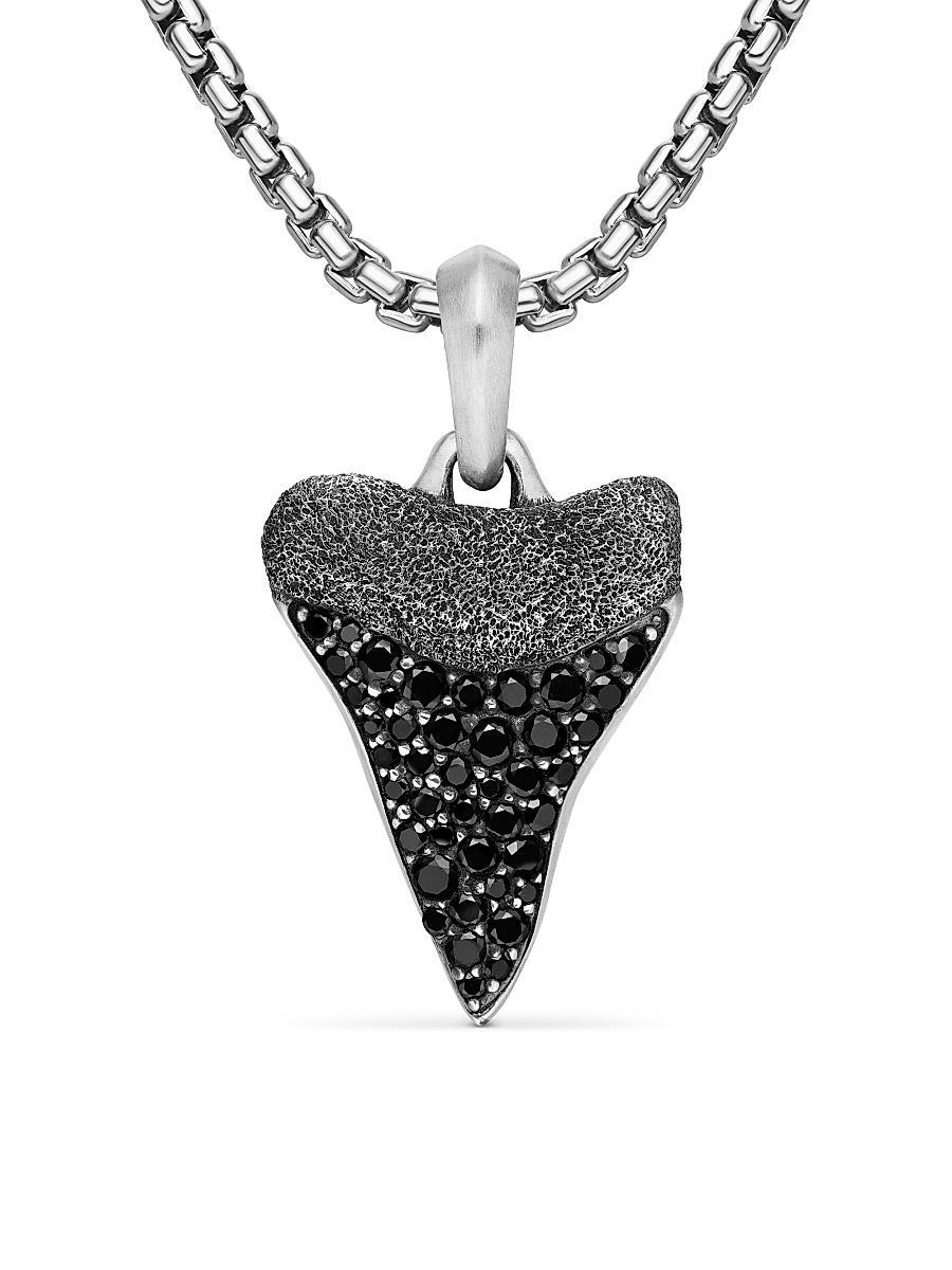 Mens Shark Tooth Amulet in Sterling Silver Product Image