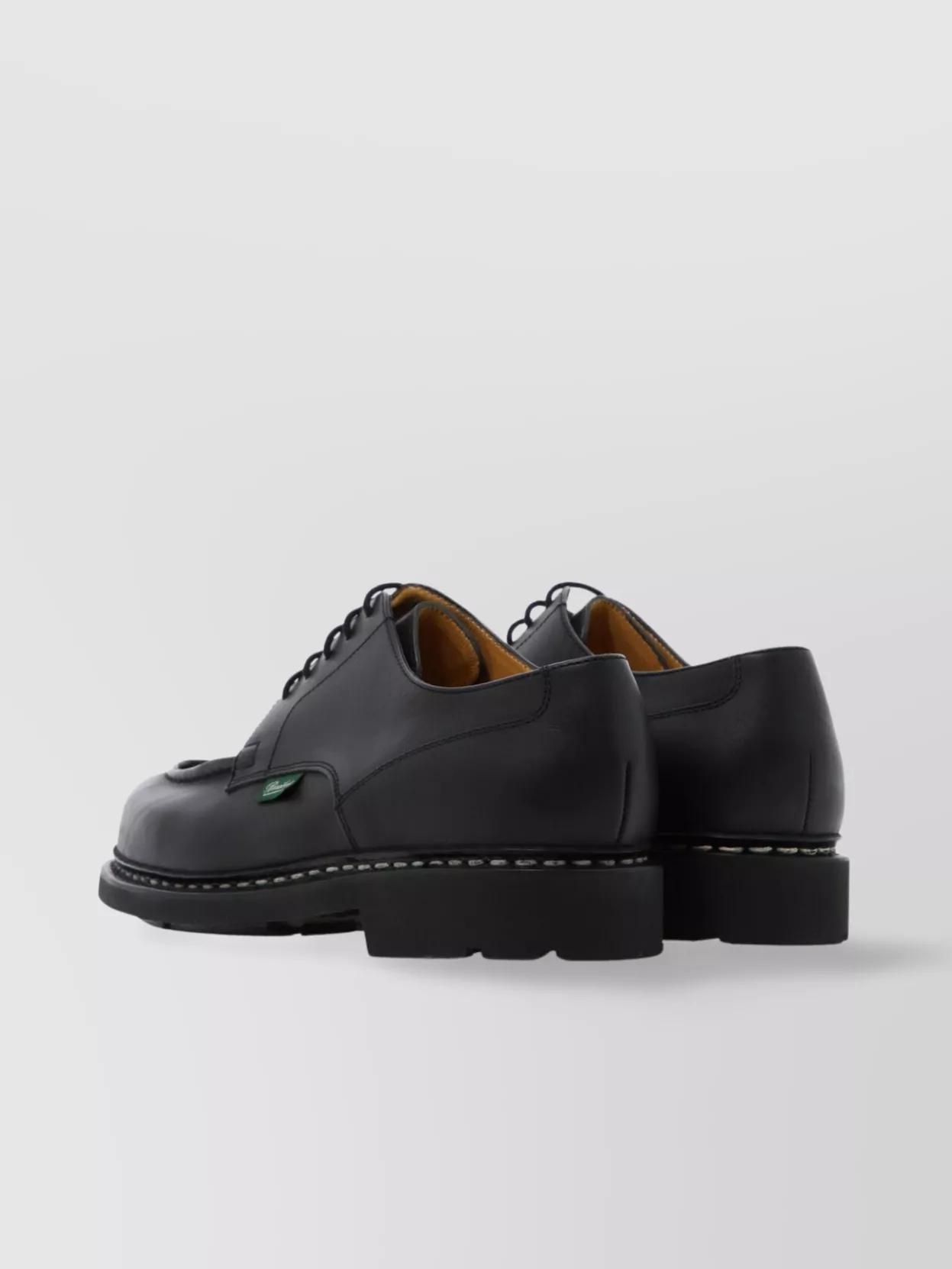PARABOOT Leather Lace-up Shoes With Round Toe Product Image