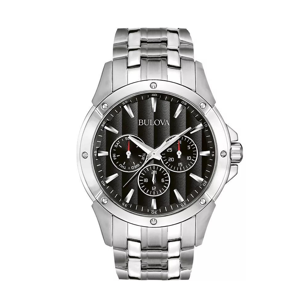Bulova Stainless Steel Watch - 96C107 - Men, Mens, Silver Tone Product Image