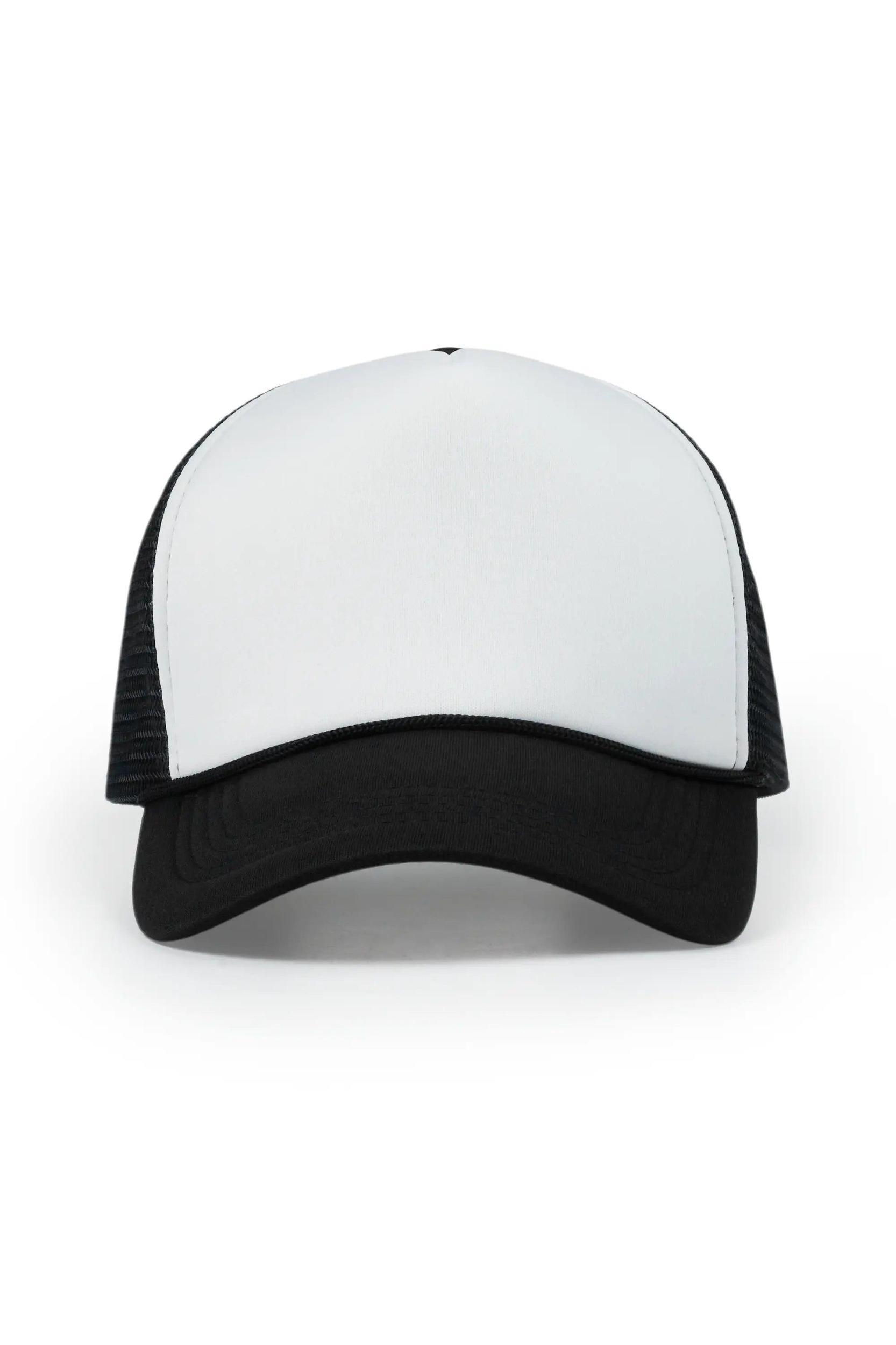 Womens Black/White Basic Trucker Hat Female Product Image