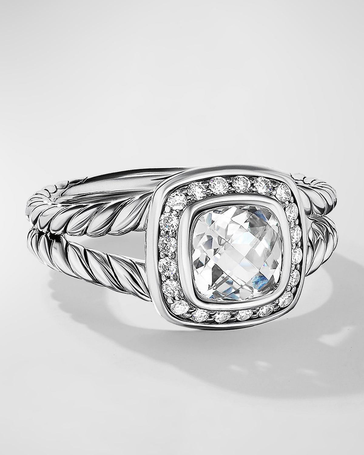 David Yurman Petite Albion Ring with White Topaz & Diamonds Product Image