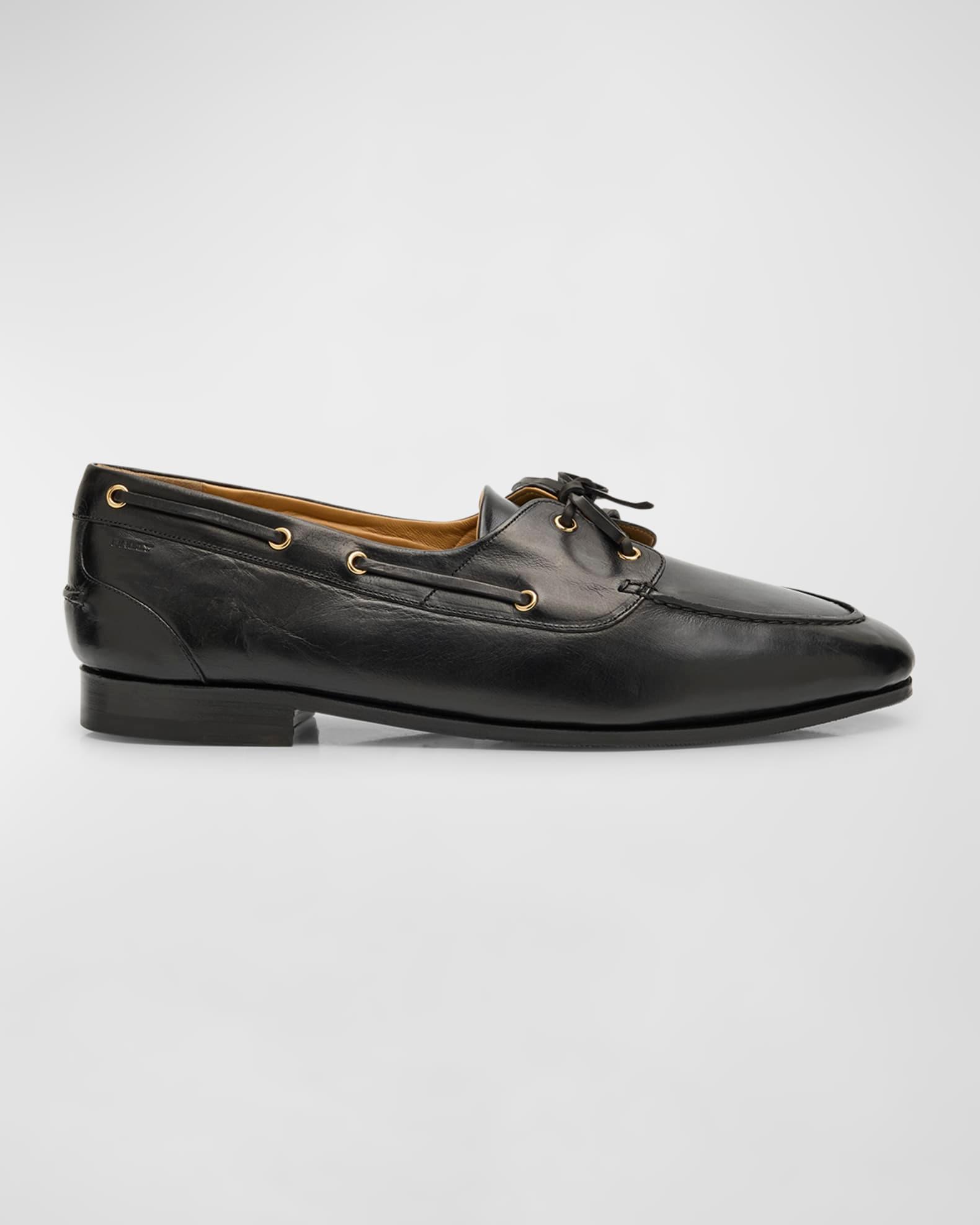 Men's Pathy Leather Boat Shoes Product Image
