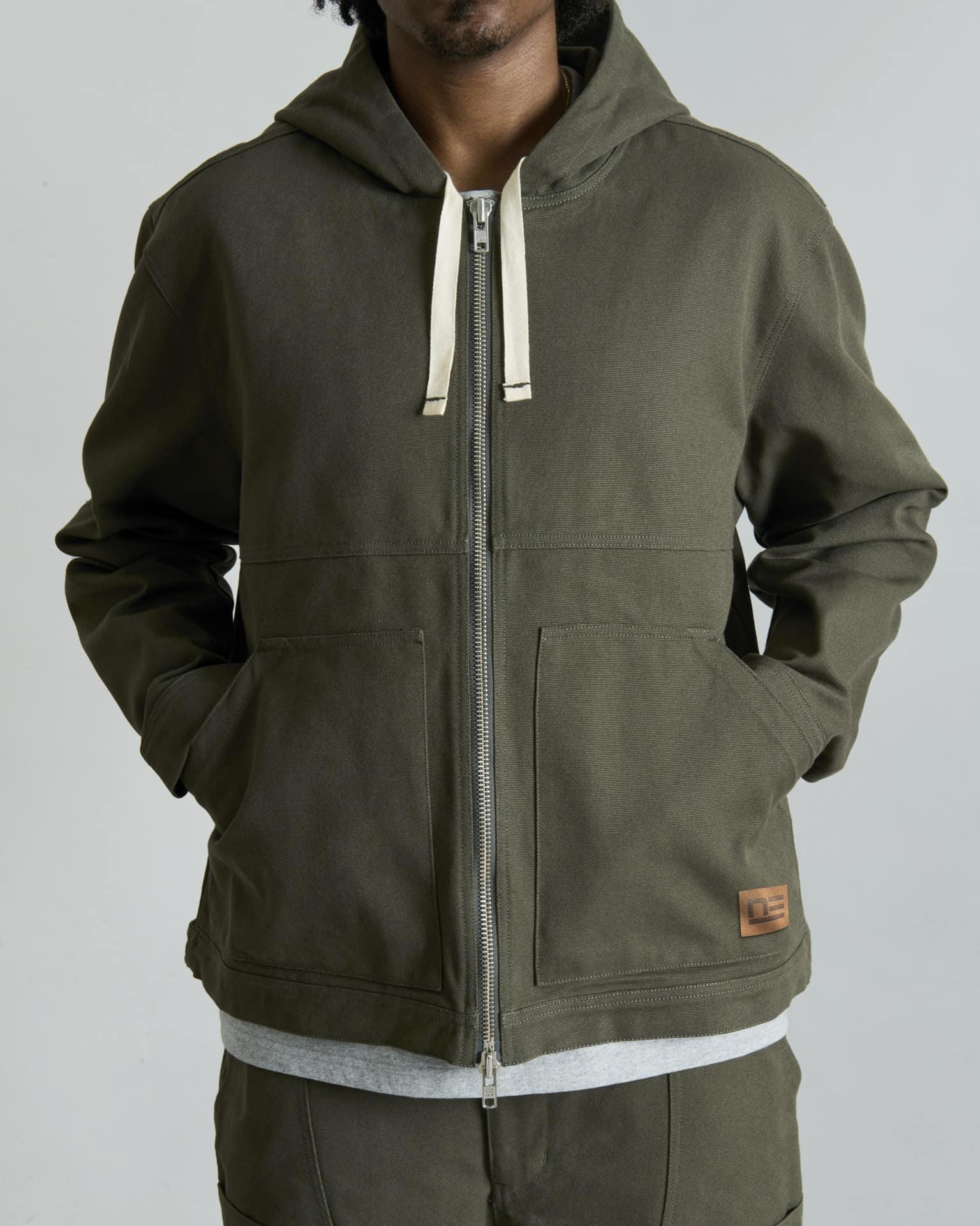 Brand New Era Forge Dusty Charcoal Hooded Work Jacket Male Product Image