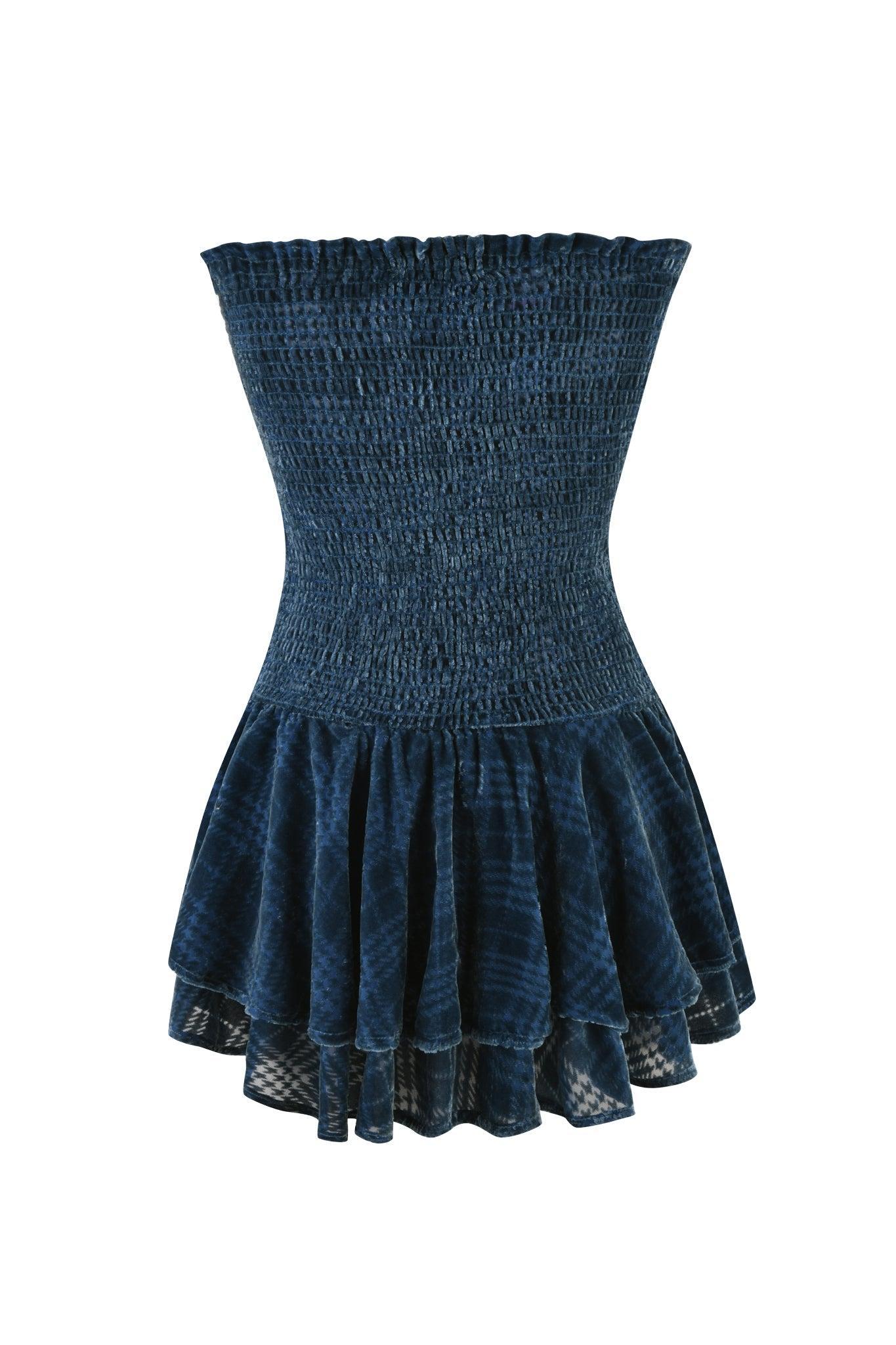 JOSIE MINI DRESS - BLUE Product Image