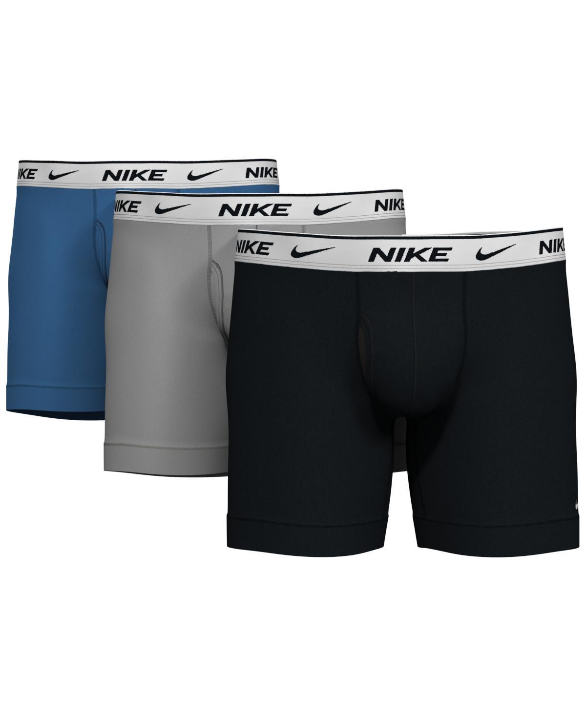 Men's Nike Dri-FIT Essential 3-pack Stretch Boxer Briefs, Size: XXL, Navy Blue Black Product Image