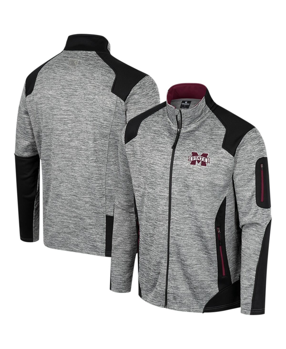 Men's Colosseum Gray Michigan State Spartans Silberman Color Block Full-Zip Jacket, Size: Medium, Grey Product Image
