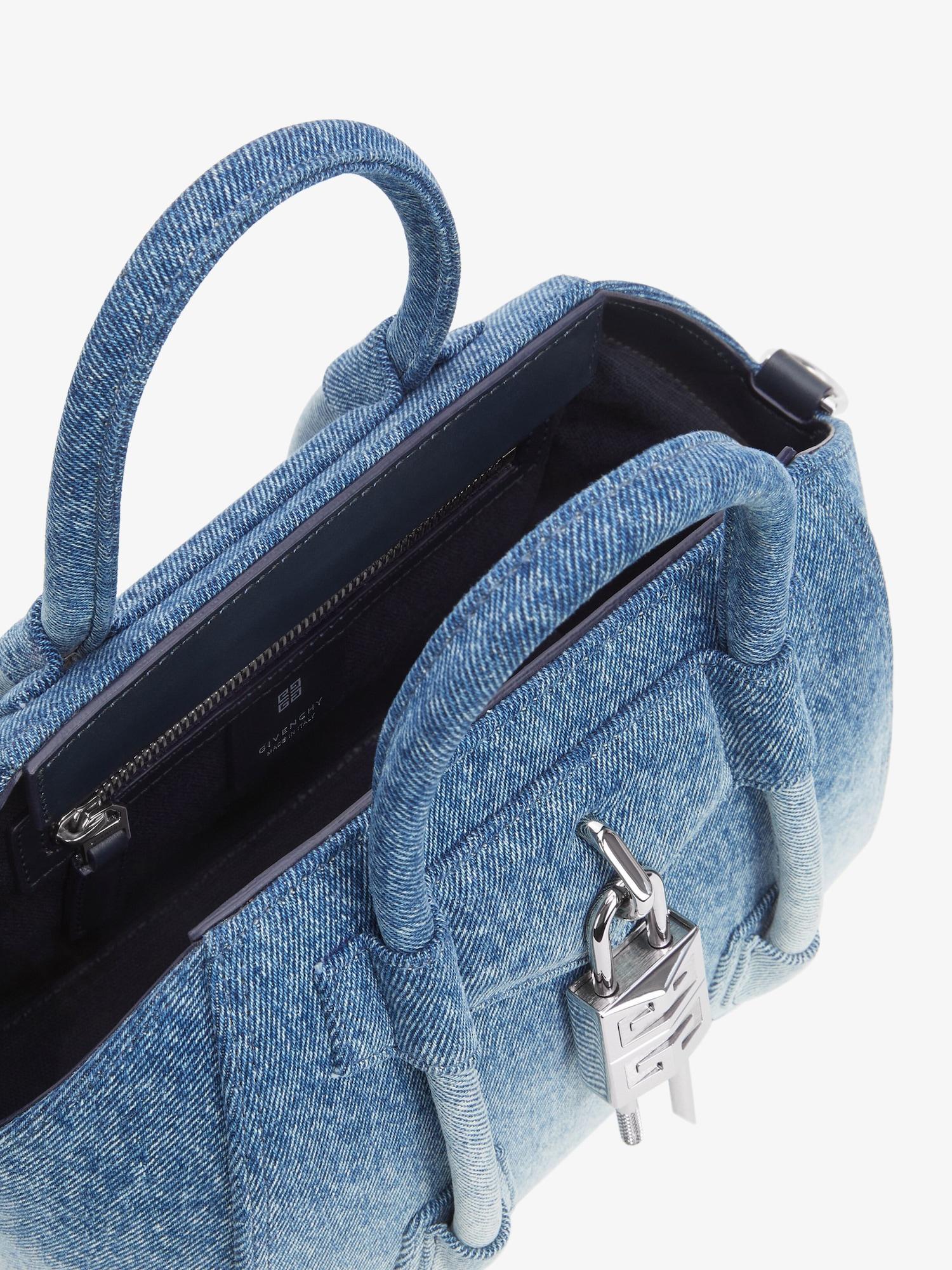 Mini Antigona Lock bag in gradient denim Product Image