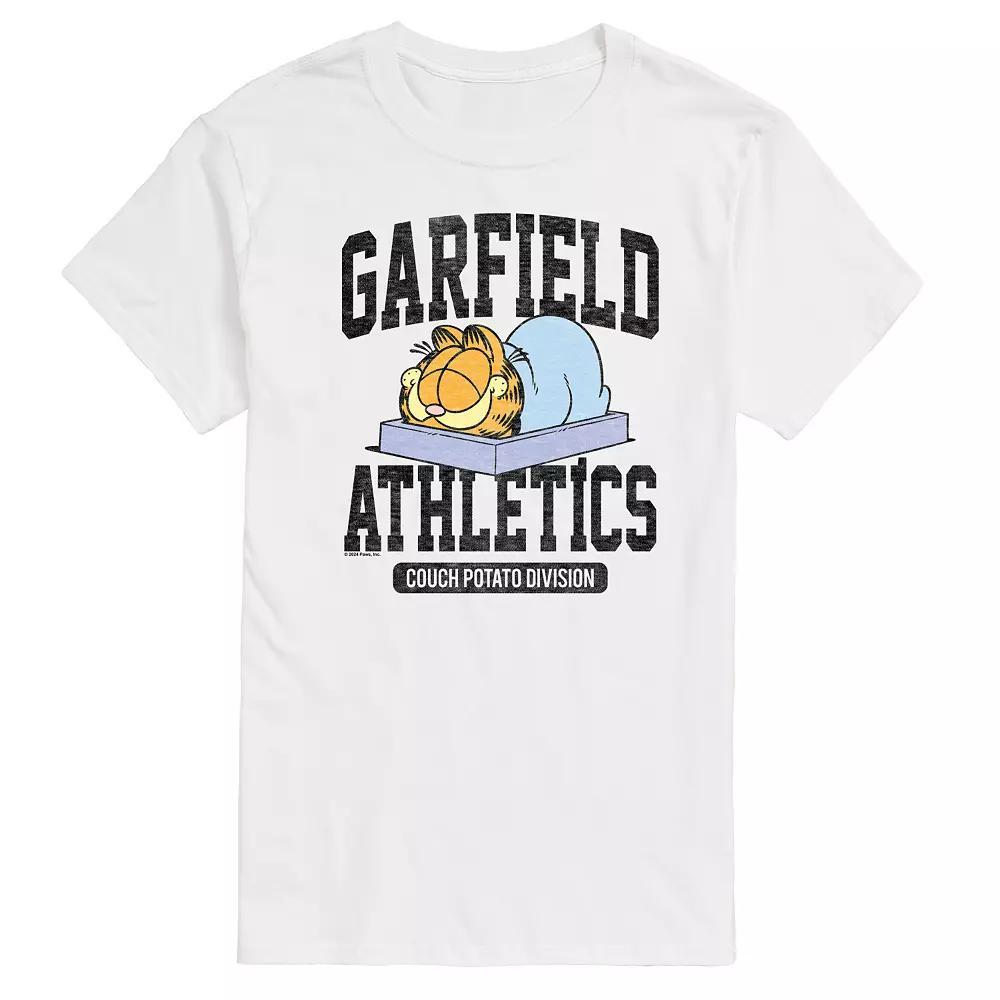 Mens Garfield Athletics Coach Potato Division Graphic Tee Grey Gray Product Image