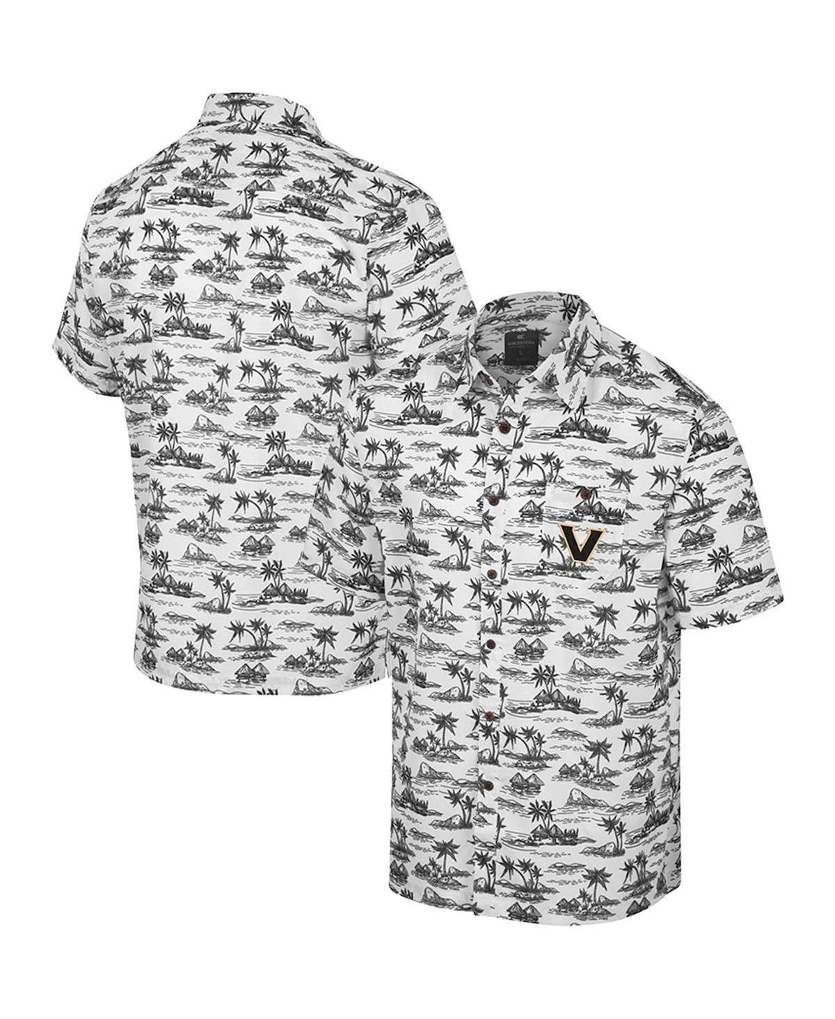 Men's Colosseum White Vanderbilt Commodores Spontaneous is Romantic Camp Button-Up Shirt, Size: XL Product Image