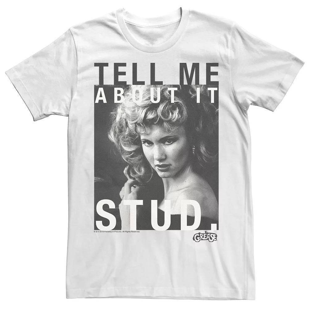 Men's Grease Tell Me About It Stud Sandra Poster Tee, Size: XXL, White Product Image