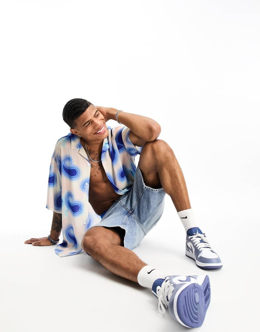 ASOS DESIGN boxy oversized revere shirt Product Image