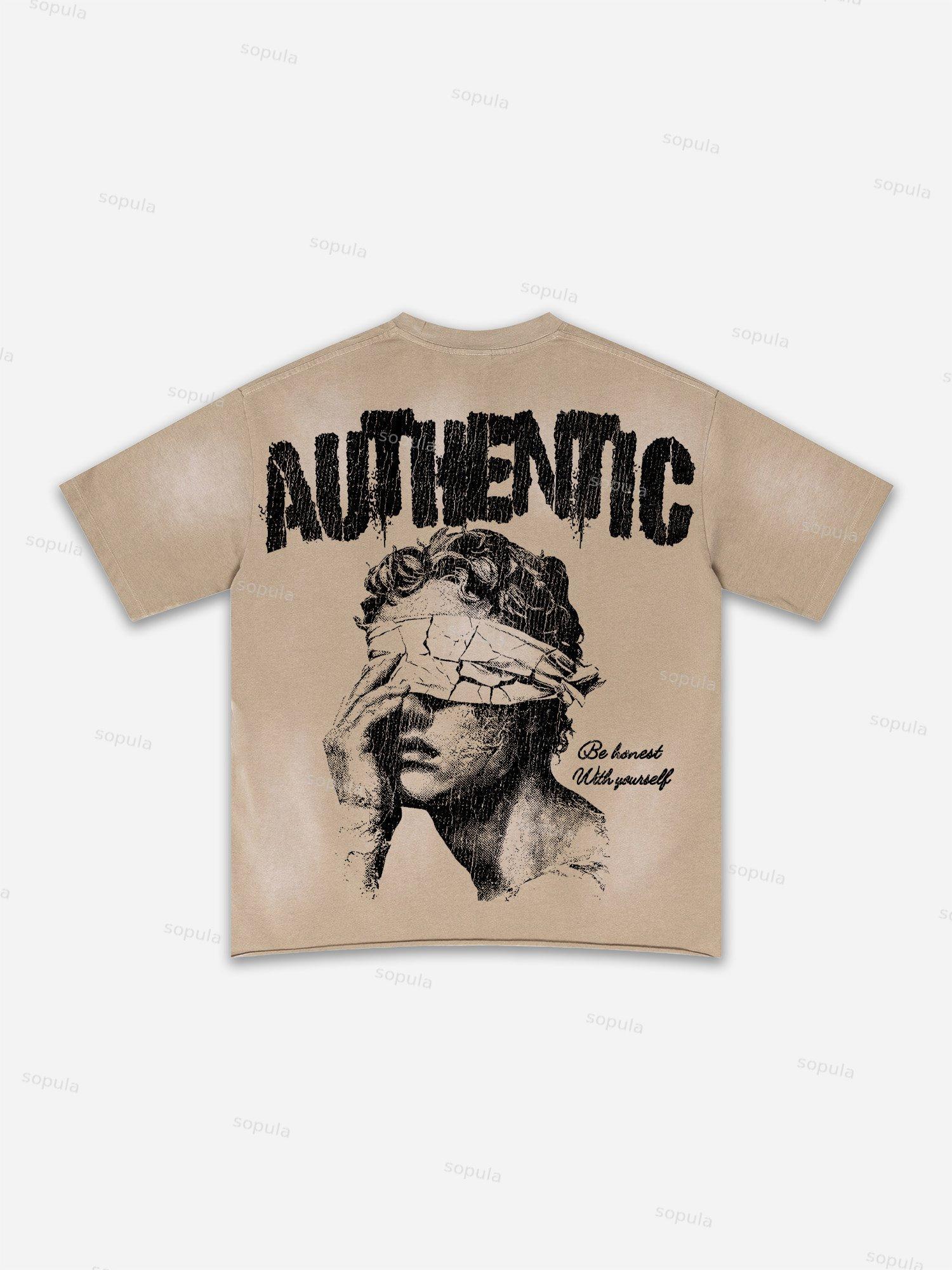 Lips Graphic Print Washed T-shirt Product Image