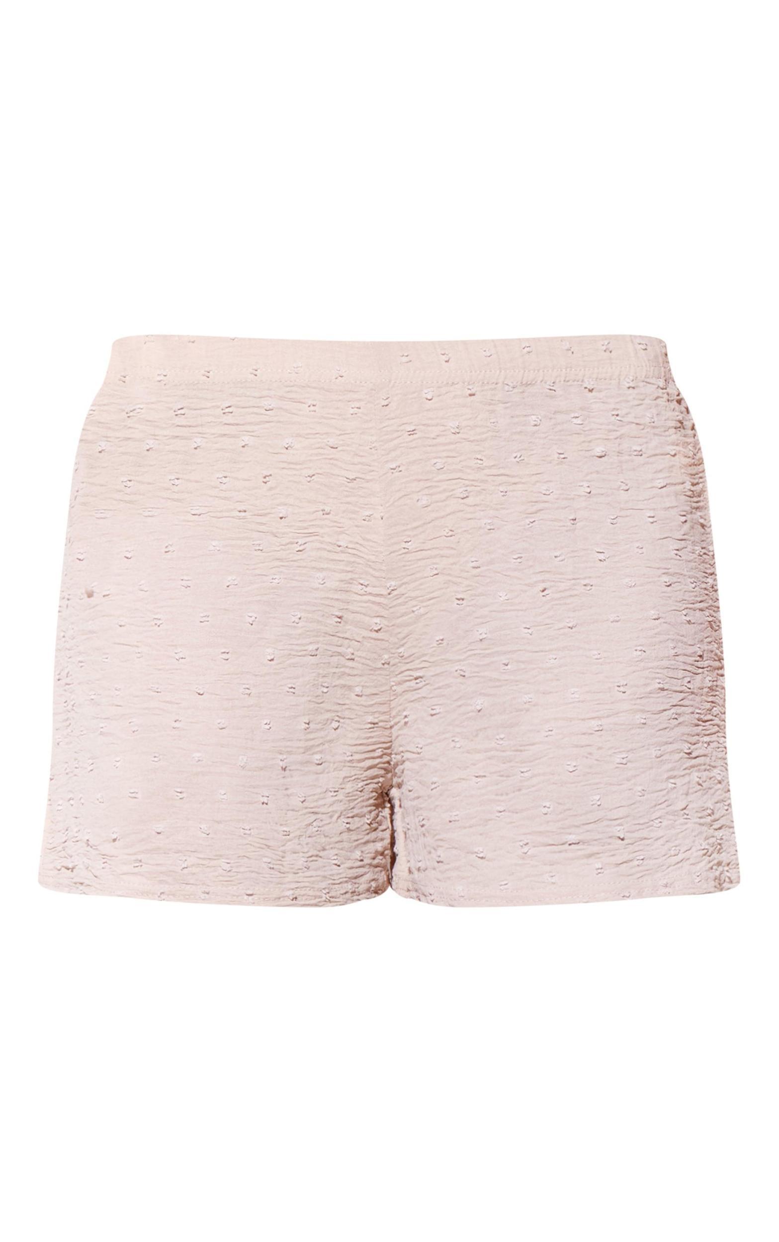 Cream Lightweight Dobby Beach Shorts Product Image