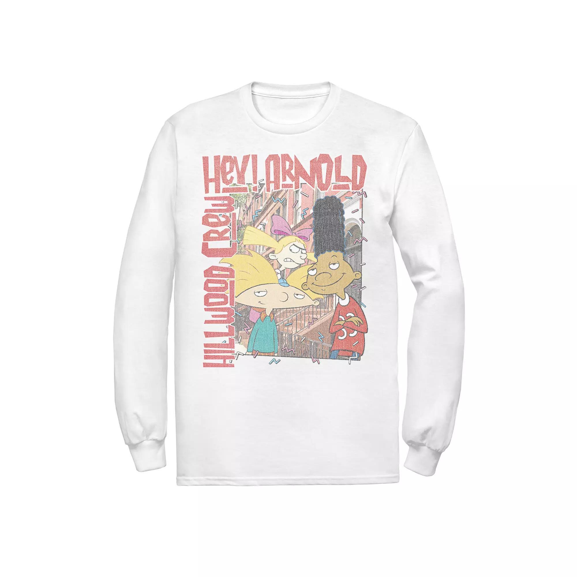 Men's Nickeloden Hey Arnold Colorful Hillwood Poster Tee, Size: Small, White Product Image