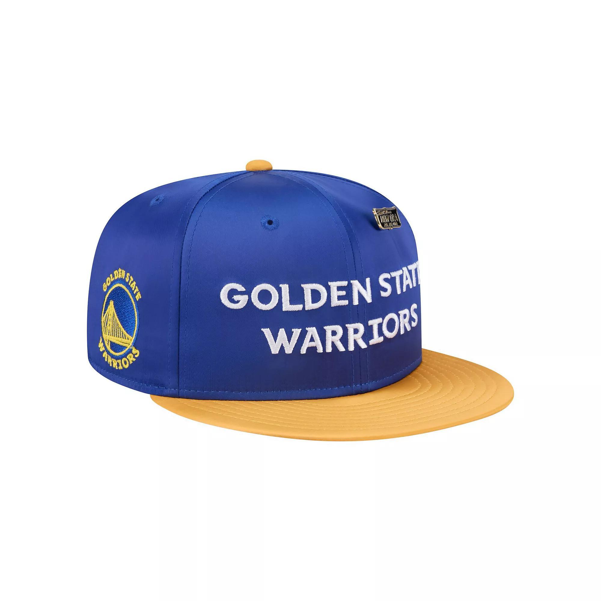 Men's New Era  Purple/Gold Los Angeles Lakers Throwback Satin Vintage Pin Two-Tone 59FIFTY Fitted Hat, Size: 7 1/2 Product Image