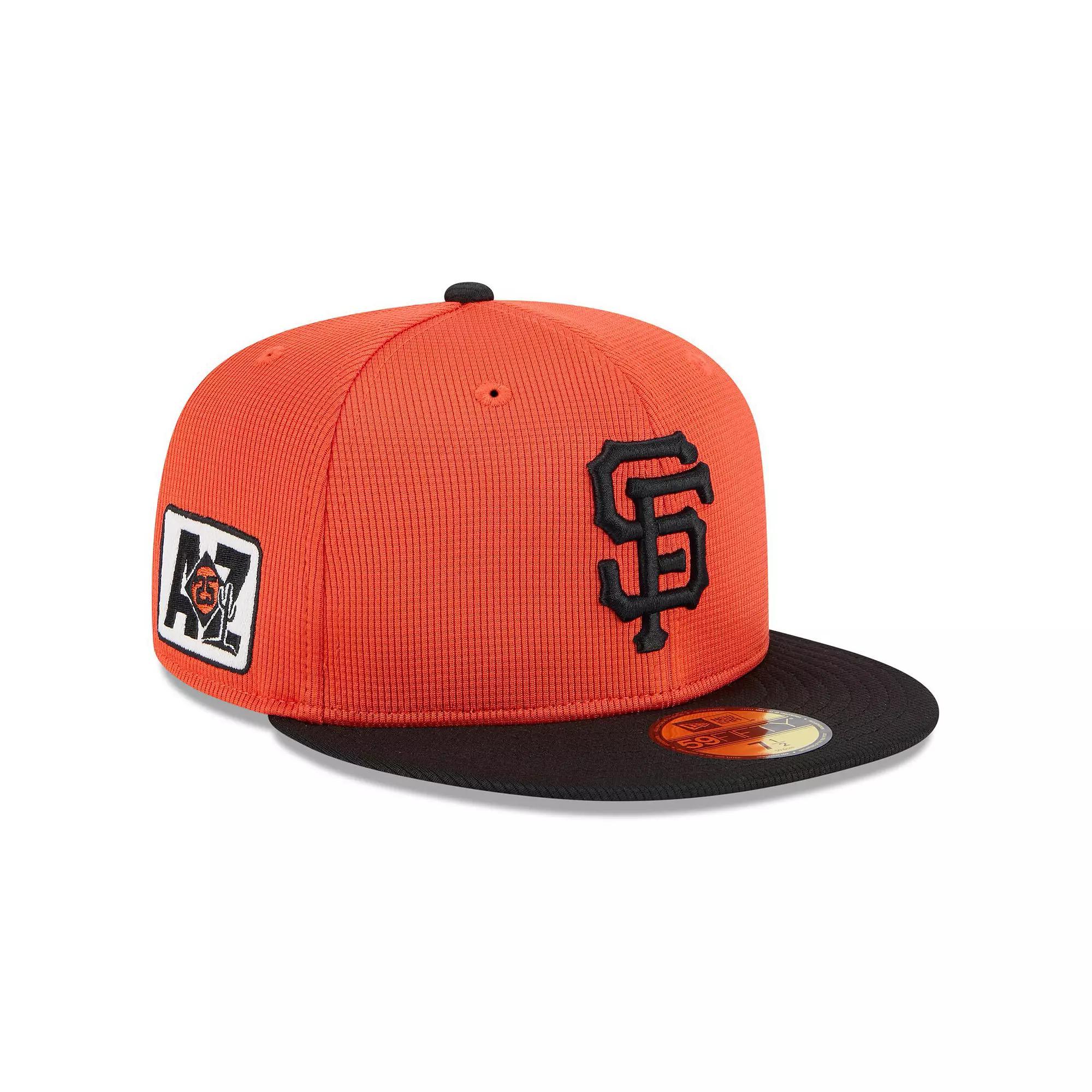 Men's New Era  Orange/Black San Francisco Giants 2025 Spring Training 59FIFTY Fitted Hat, Size: 7 Product Image