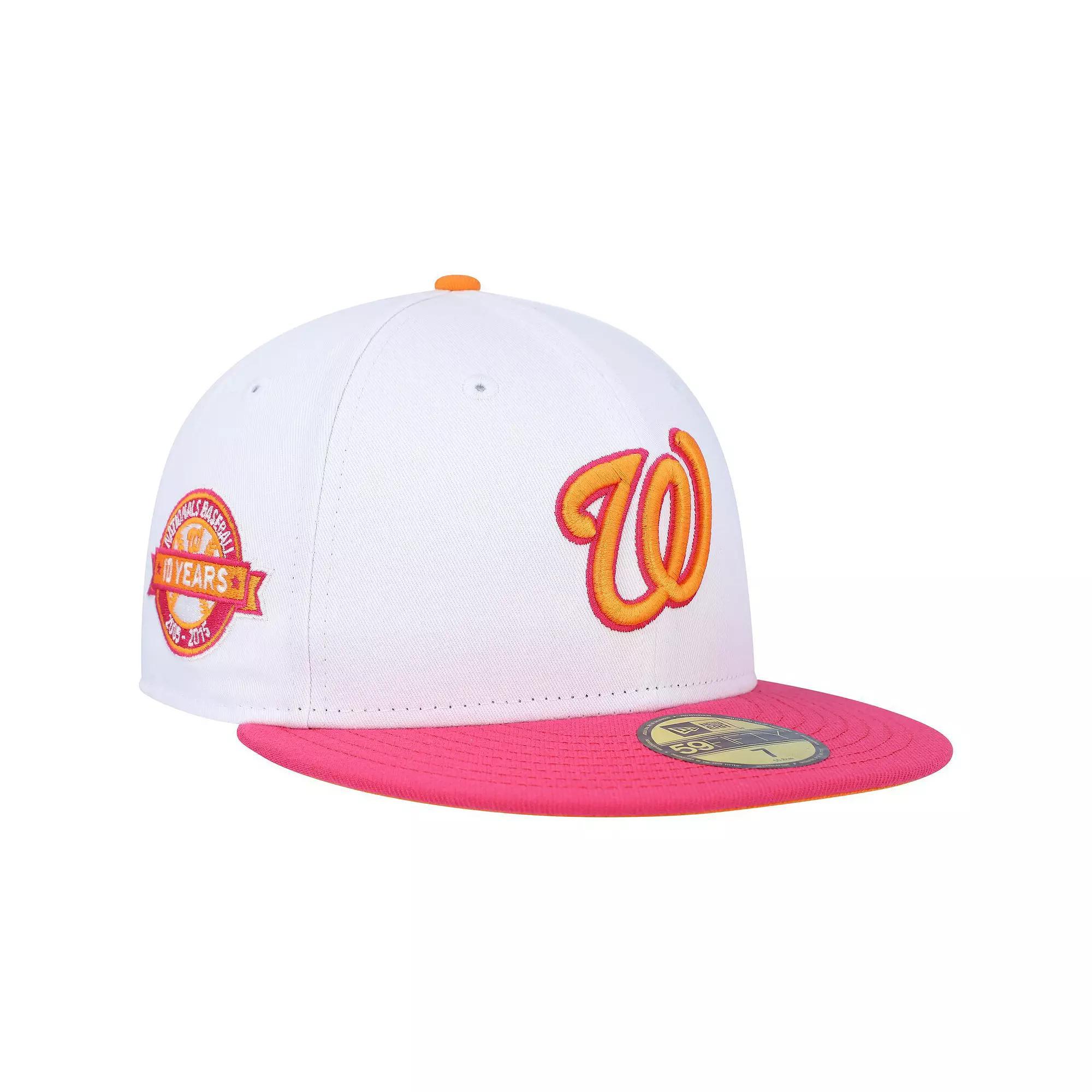 Mens New Era /Pink Washington Nationals 10th Team Anniversary 59FIFTY Fitted Hat Product Image