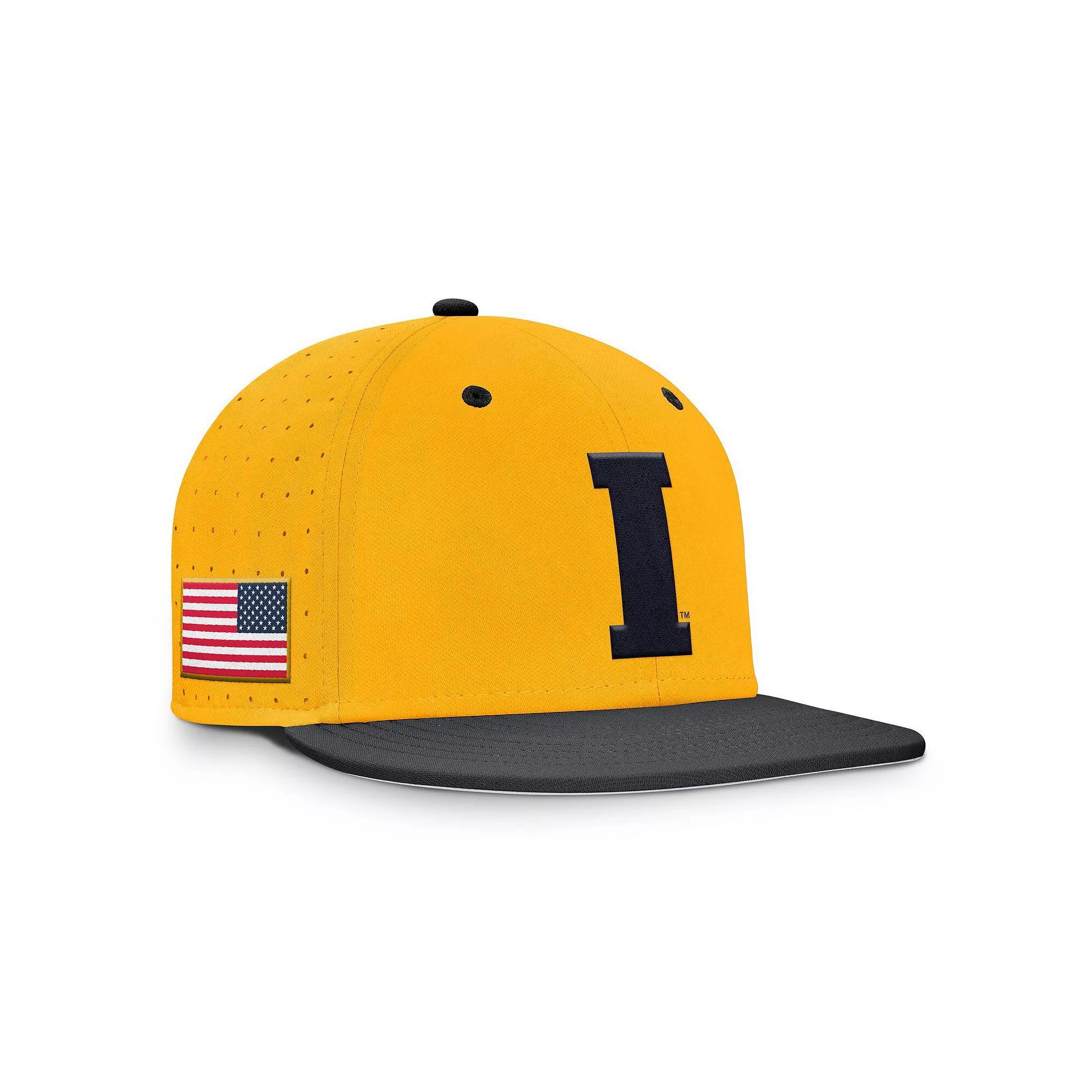 Men's Nike Gold Iowa Hawkeyes On-Field Dugout True Performance Fitted Hat, Size: 7 3/8 Product Image