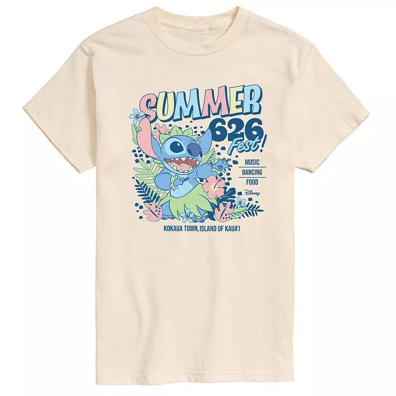 Disney's Lilo & Stitch Men's Summer 626 Fest Graphic Tee, Size: Small, Ivory Product Image