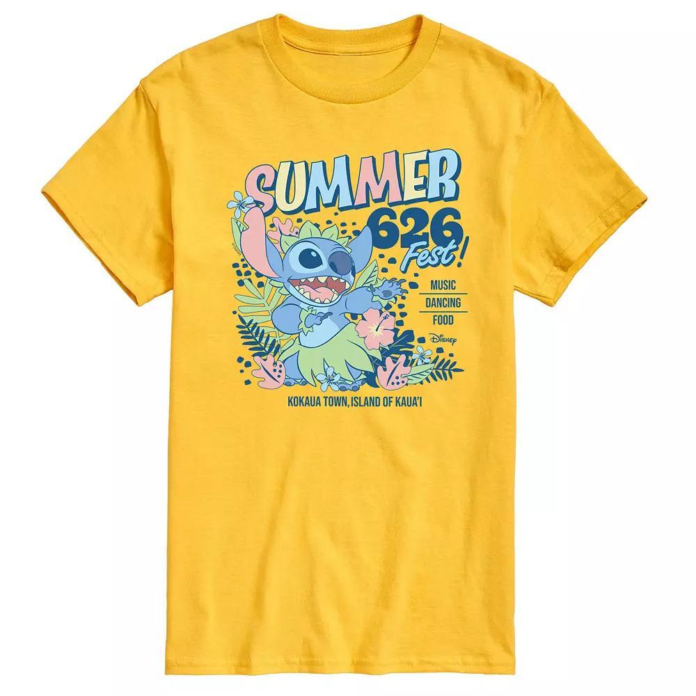 Disney's Lilo & Stitch Men's Summer 626 Fest Graphic Tee, Size: Small, Ivory Product Image