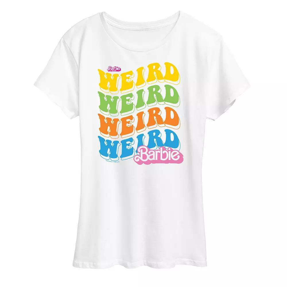 Womens Barbie The Movie Weird Stack Graphic Tee, Girls Product Image
