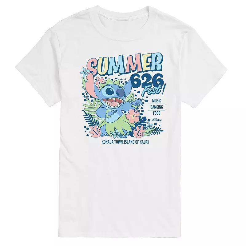 Disney's Lilo & Stitch Men's Summer 626 Fest Graphic Tee, Size: Small, Ivory Product Image
