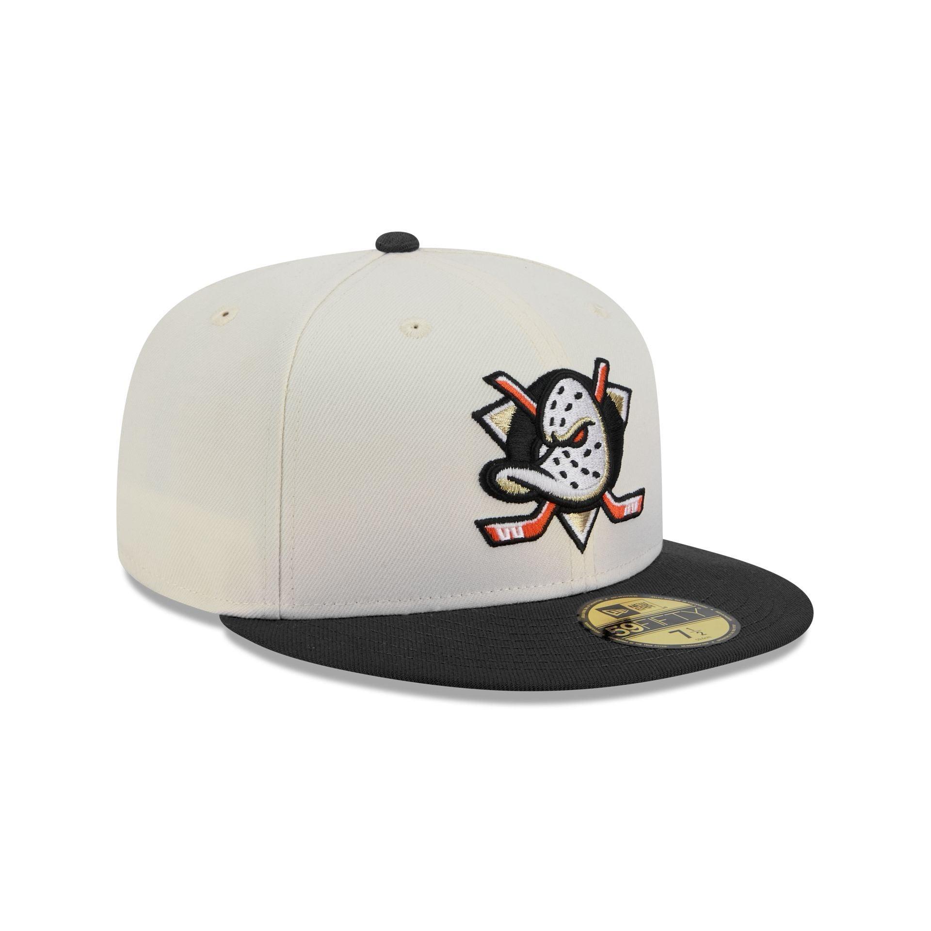 Anaheim Ducks Chrome White 59FIFTY Fitted Hat Male Product Image