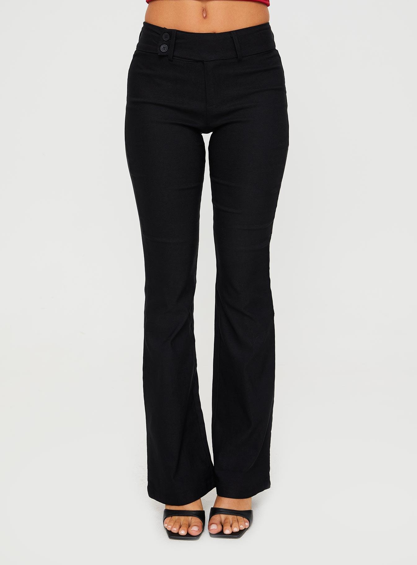 Kinkirk Flared Pants Black Petite Product Image
