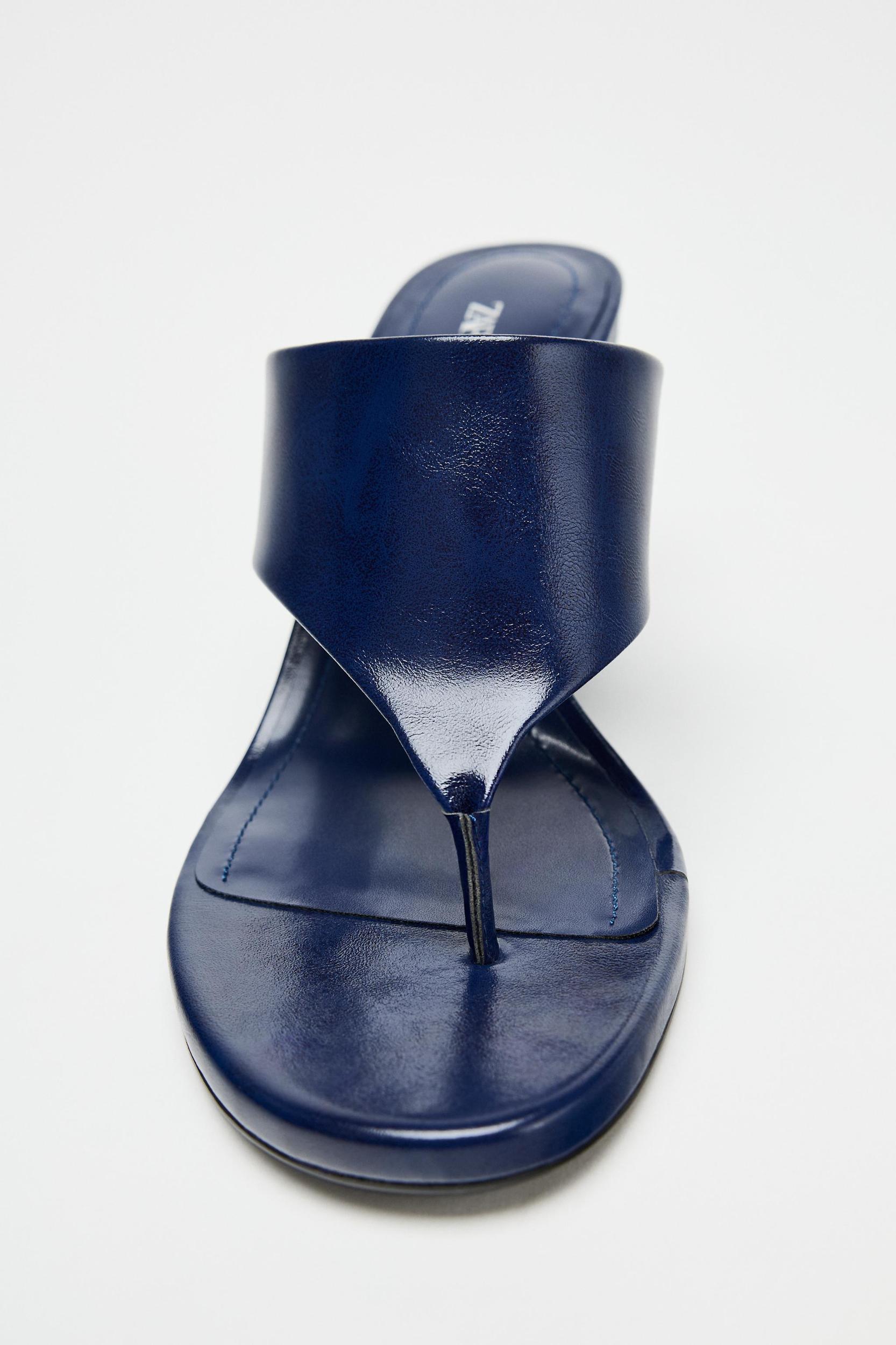 LEATHER WEDGE SANDALS Product Image