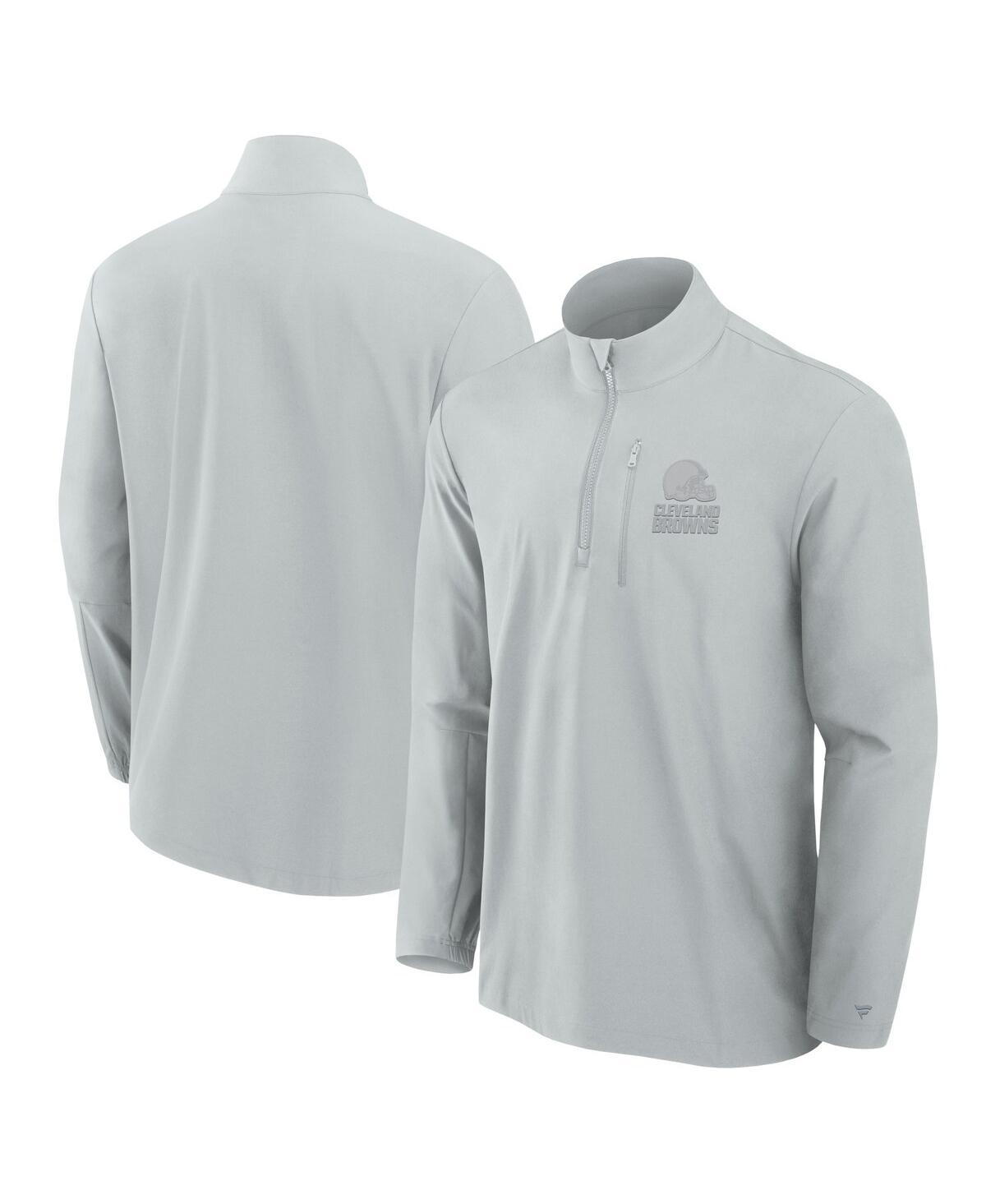 Men's Fanatics Signature Gray Indianapolis Colts Front Office Woven Quarter-Zip Jacket, Size: 5XL, Grey Product Image