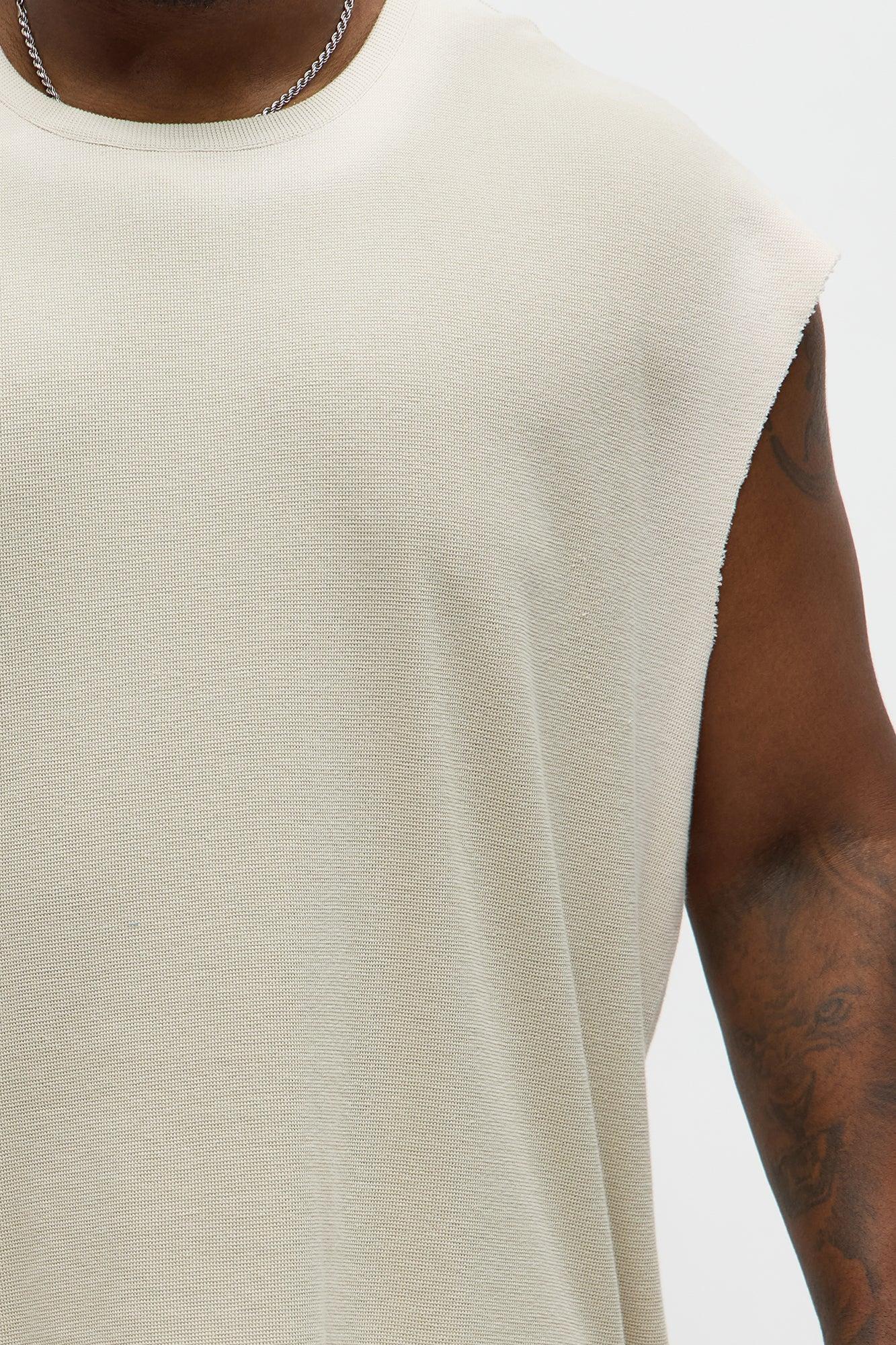 Relaxed Washed Muscle Tank - Grey Product Image
