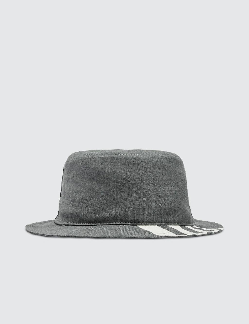 THOM BROWNE Navy Wool Classic 4-bar Bucket Hat Product Image
