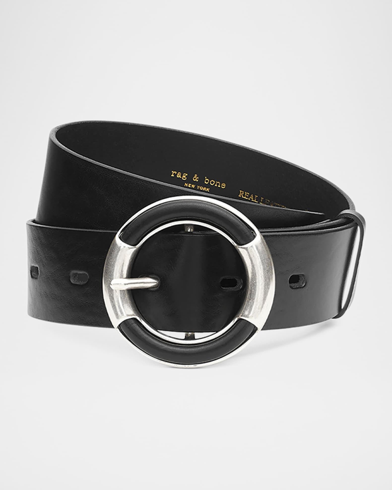 Marina Wide Leather Belt Product Image