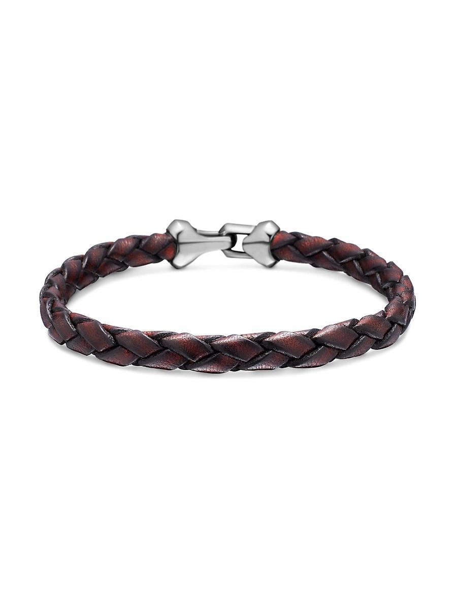 Mens Armory Bracelet in Black Leather Product Image