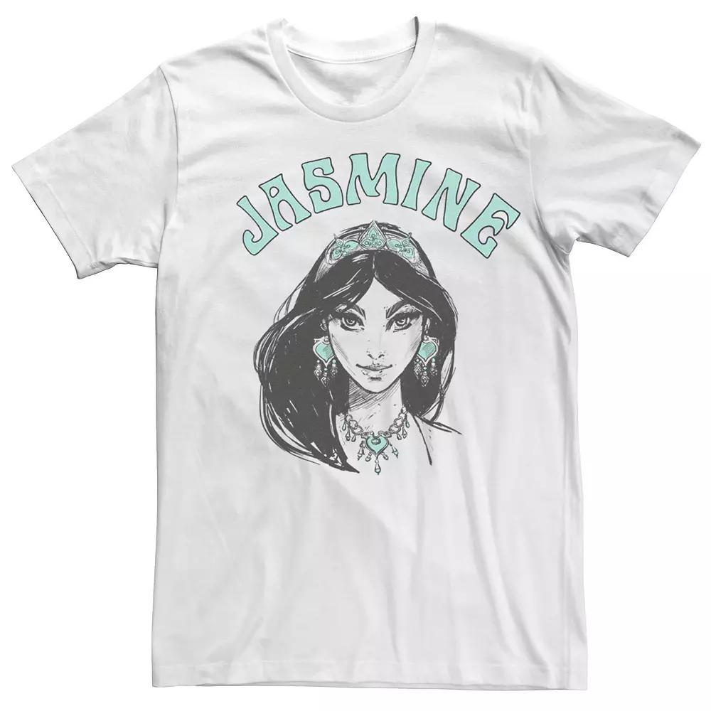 Disney's Aladdin Men's Jasmine Portrait Graphic Tee, Size: Medium, White Product Image