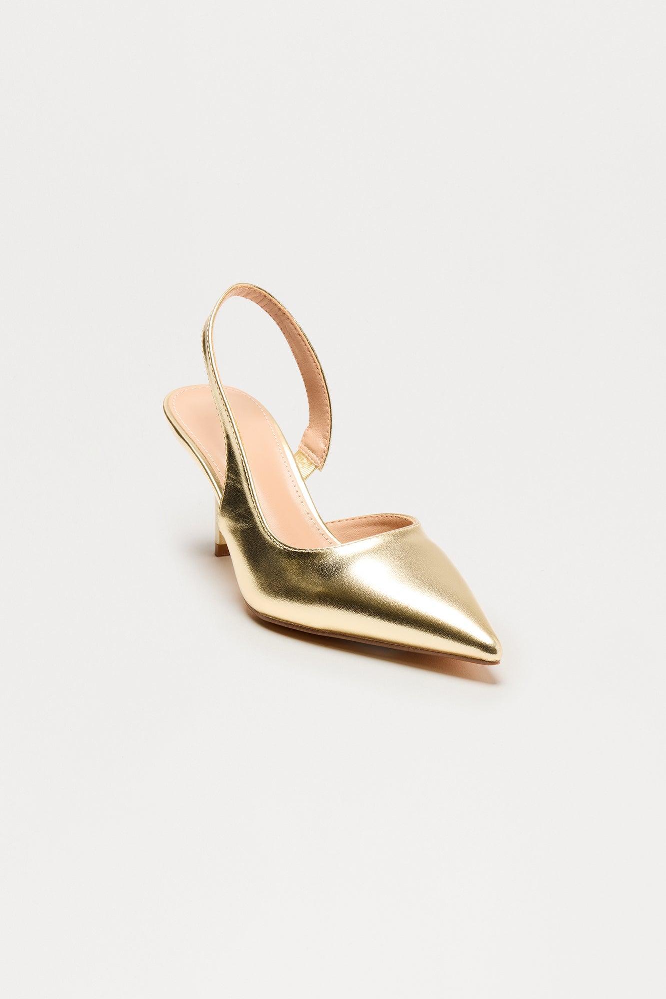 Pam Slingback Pumps - Gold Product Image