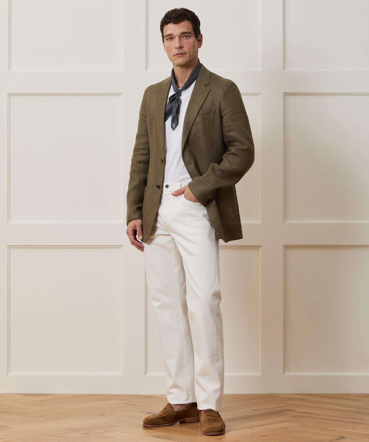 Italian Linen Herringbone Sport Coat Product Image