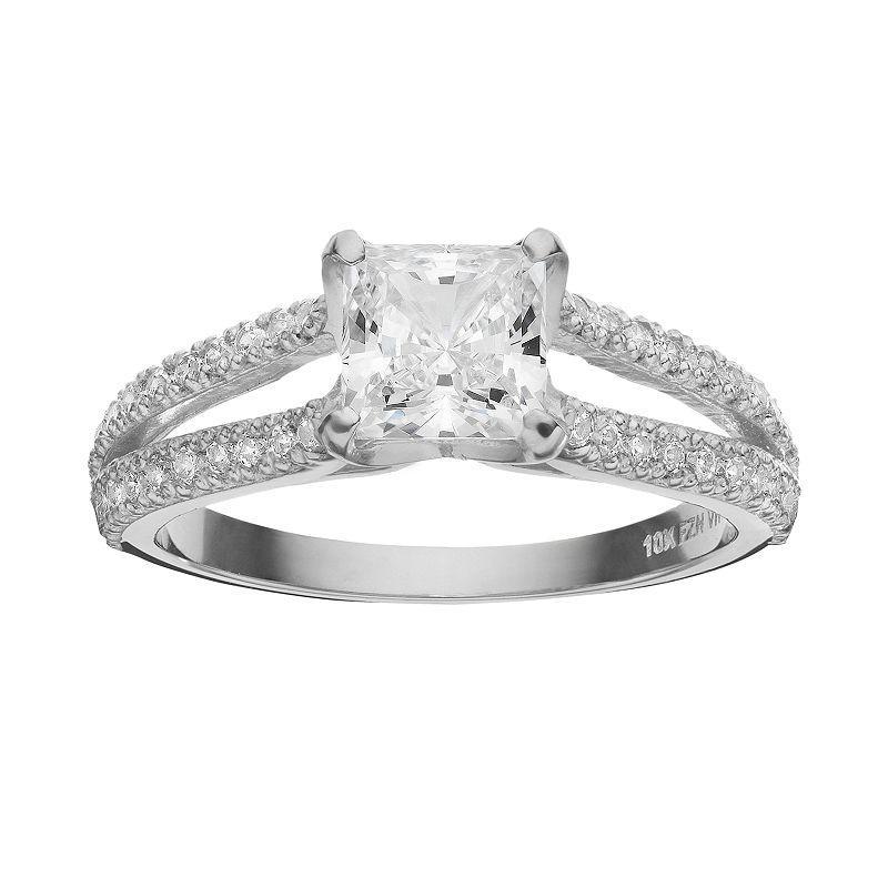 Cubic Zirconia 10k Gold Ring, Women's, Size: 7, White Product Image