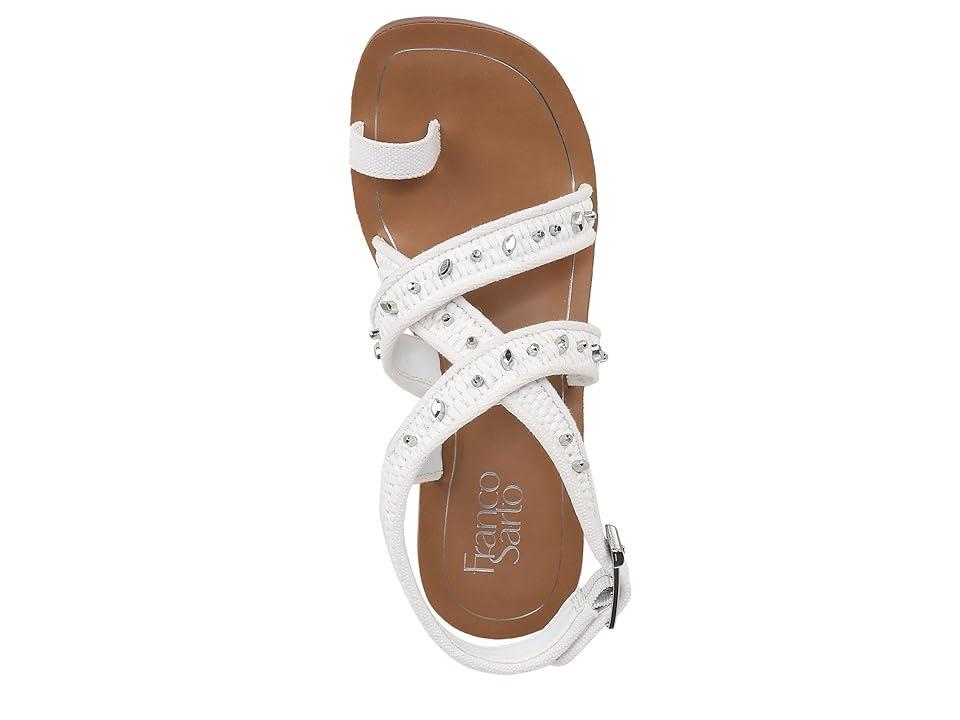 Franco Sarto Ina Strappy Sandal (White Raffia) Women's Sandals Product Image