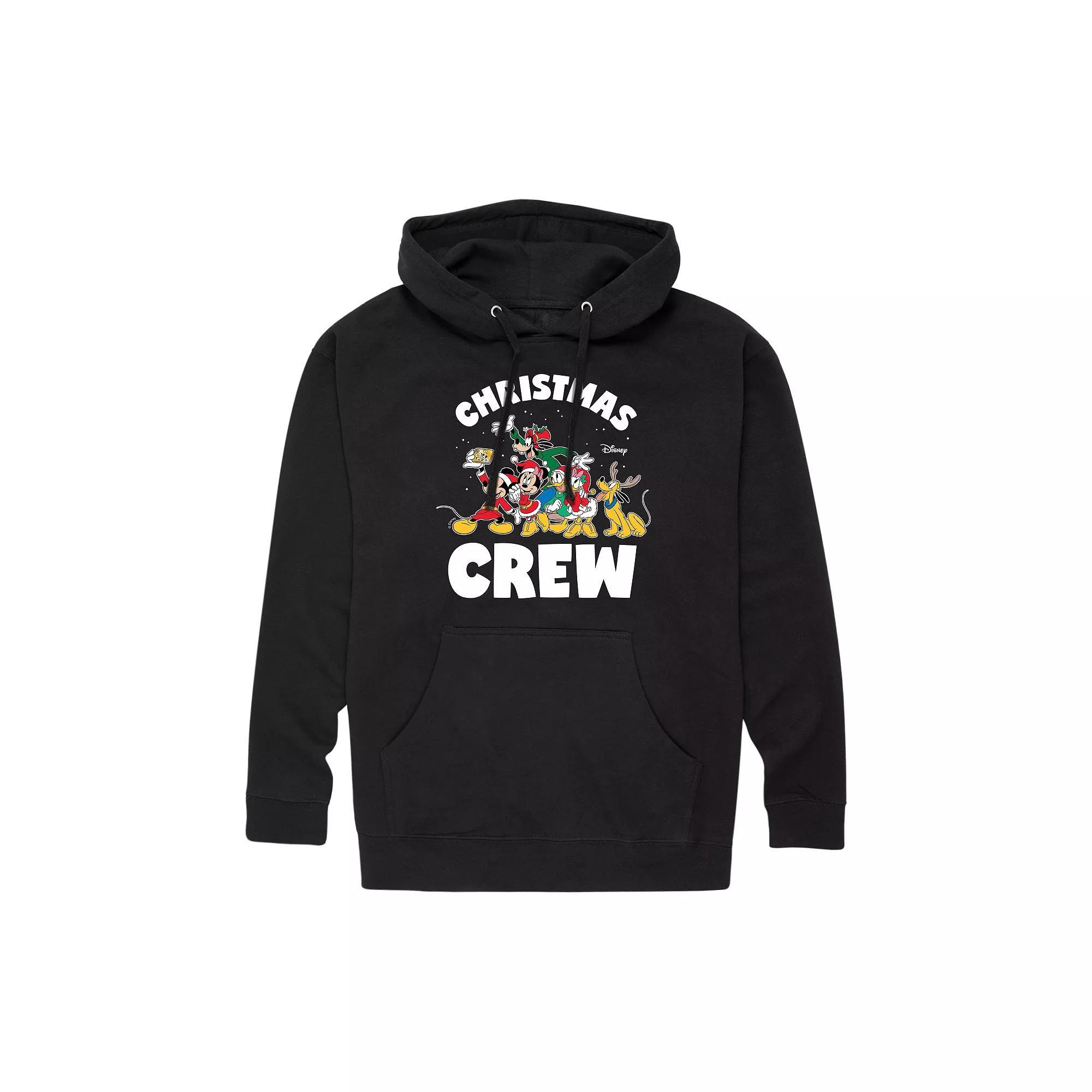 Disneys Mickey Mouse & Friends Christmas Crew Graphic Hoodie, Mens Blue Product Image