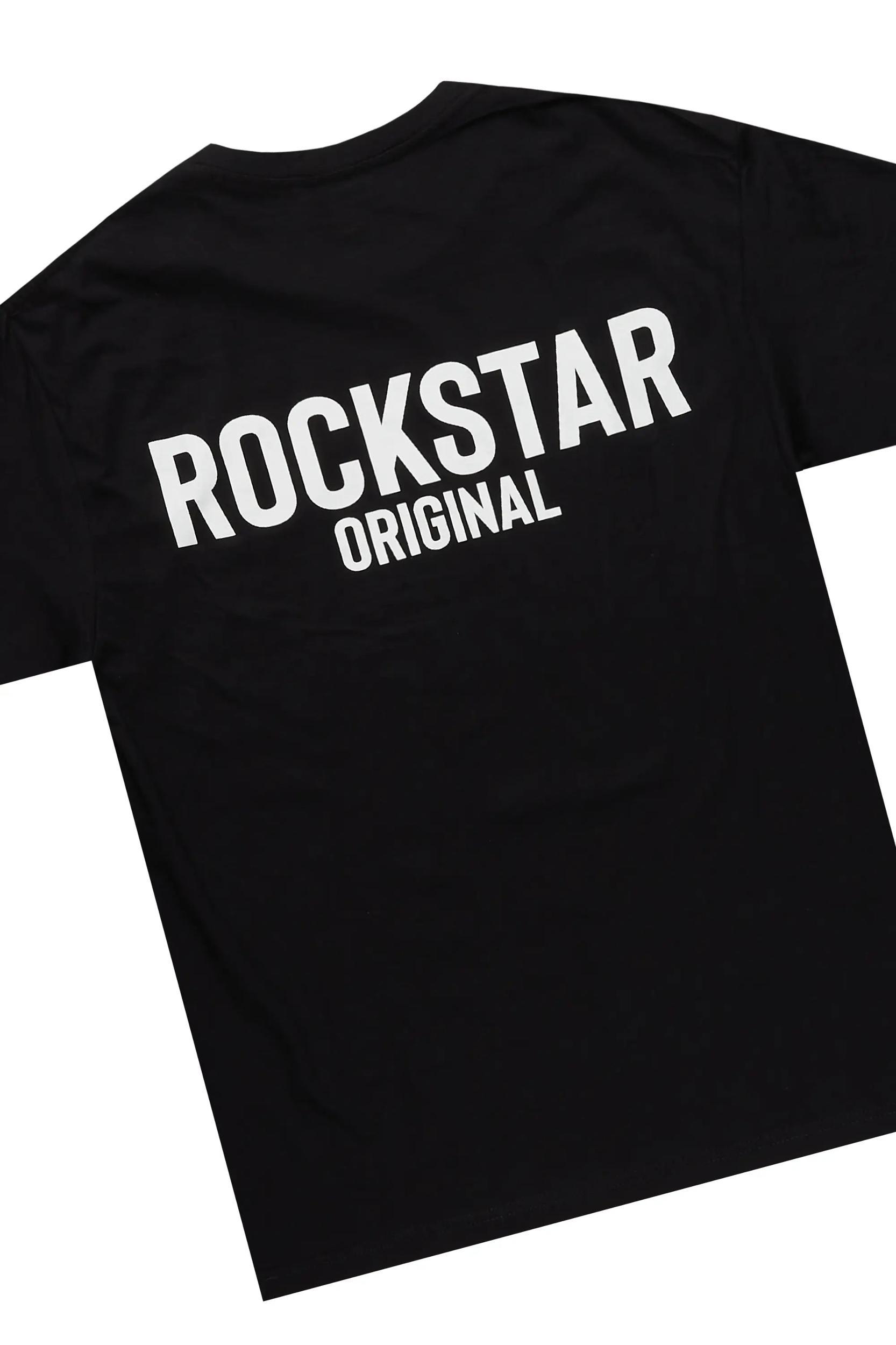 Fana Black T-Shirt Short Set Female Product Image