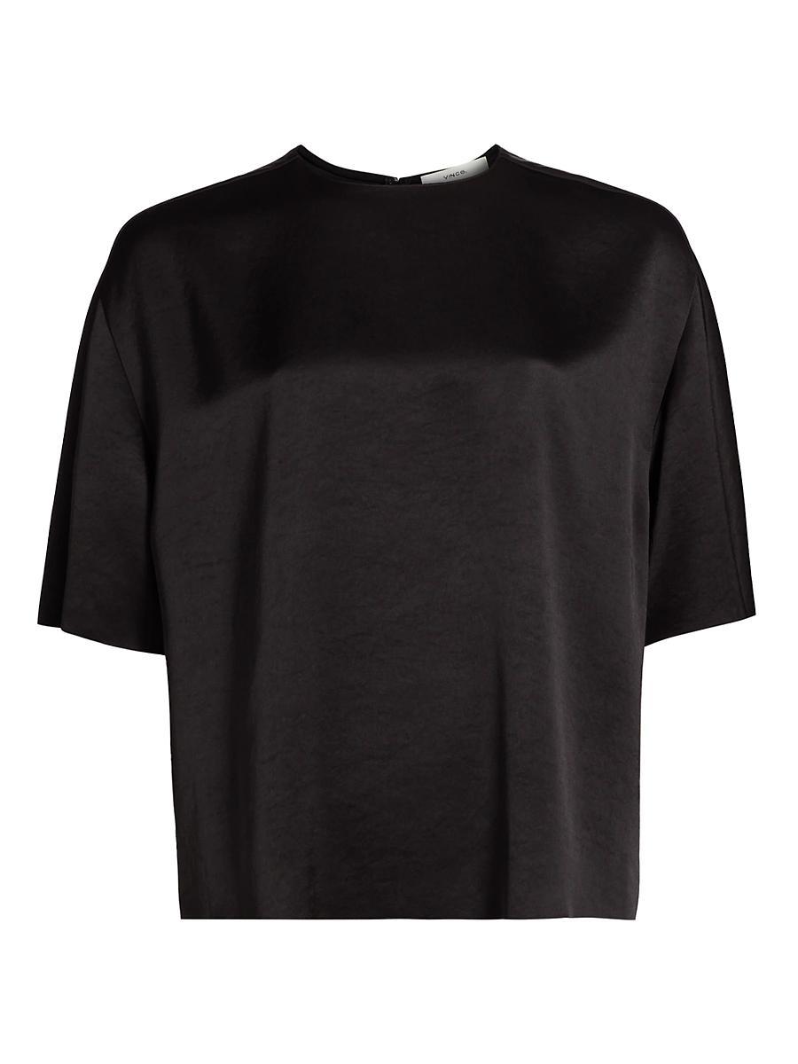 Womens Fluid Satin Blouse Product Image