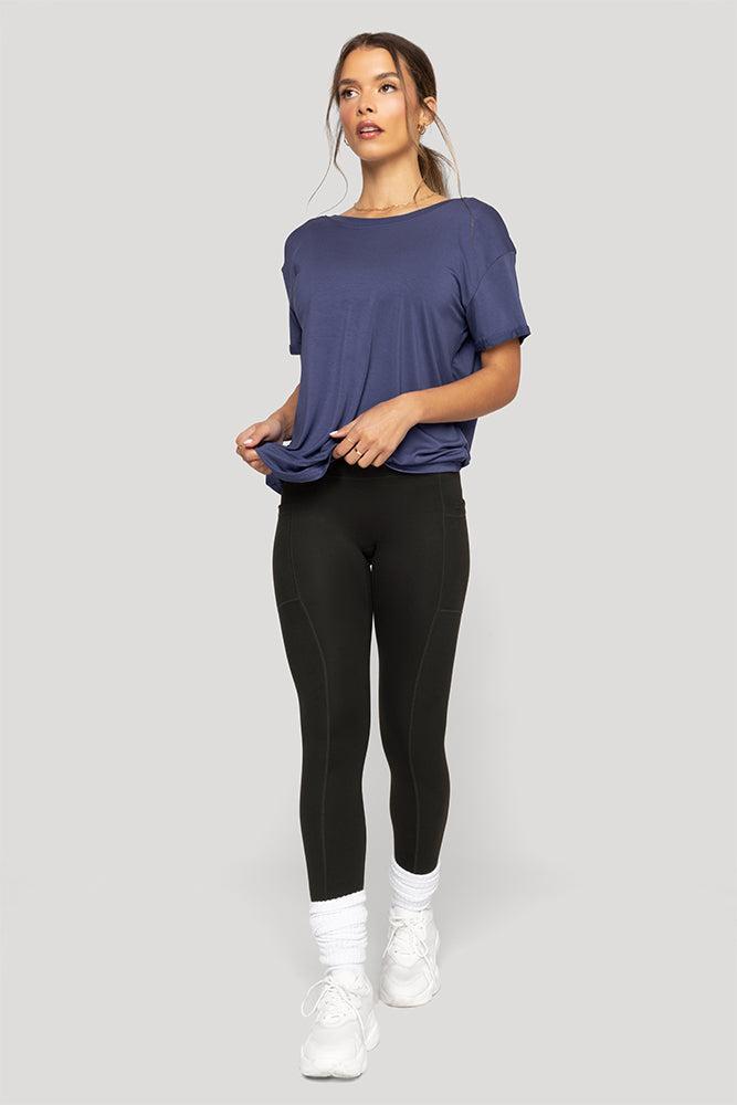 Reversible Deep V Tee - Nightshade Blue Product Image