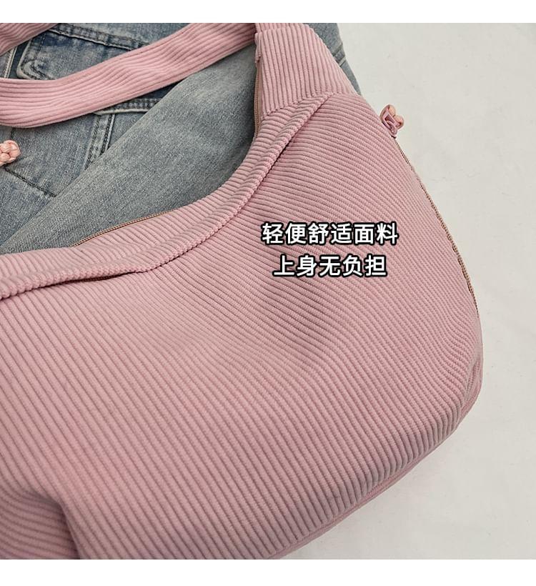Plain Corduroy Crossbody Bag Product Image