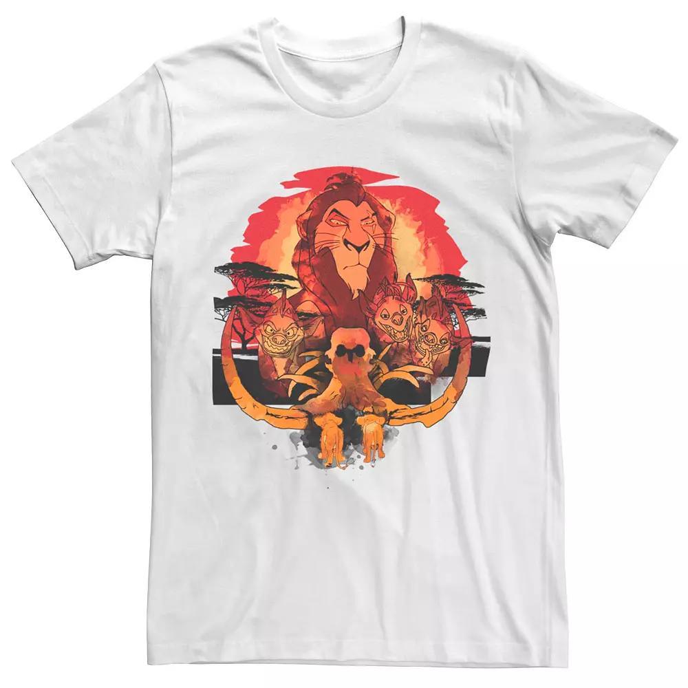 Disneys The Lion King Mens Scar Watercolor Bad Lands Portrait Tee Product Image