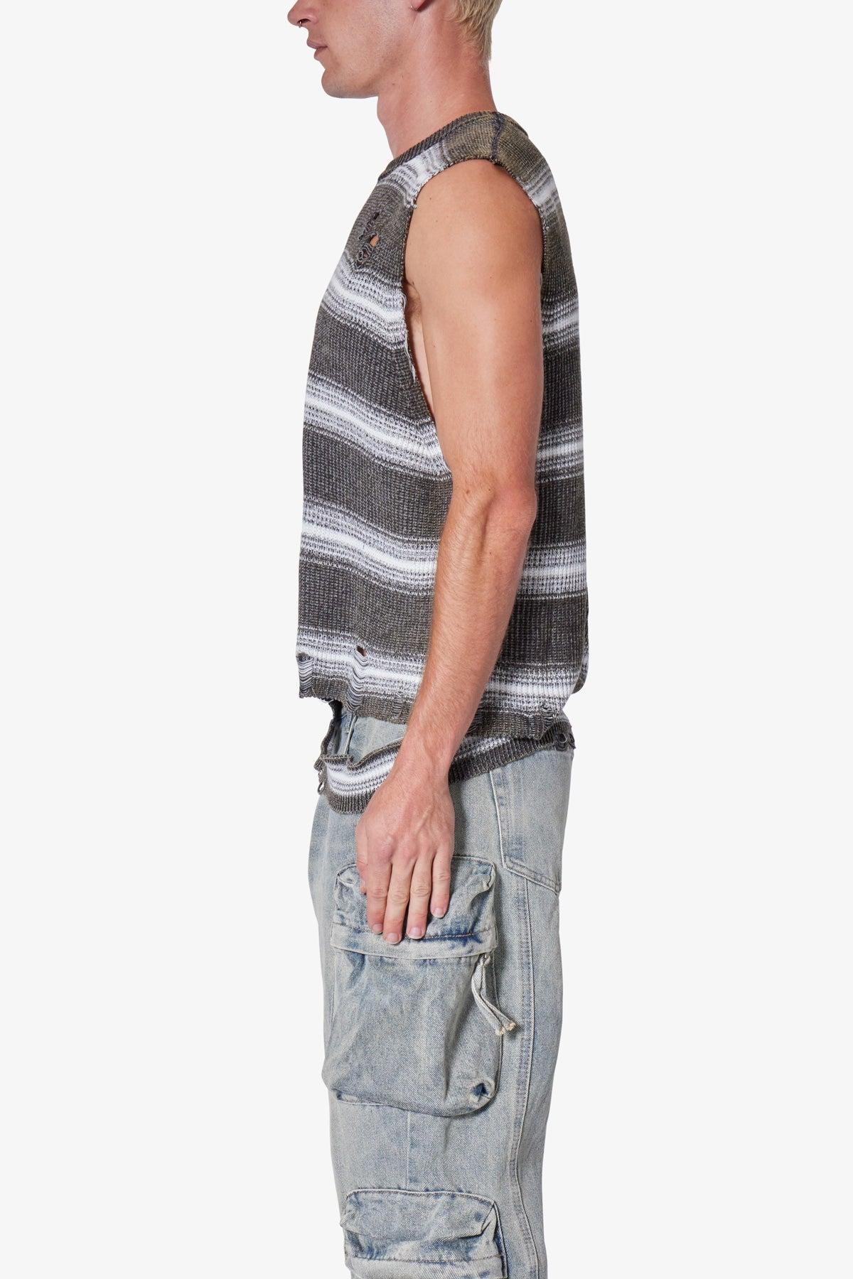 Destroyed Pullover Shirt - Black/White Product Image