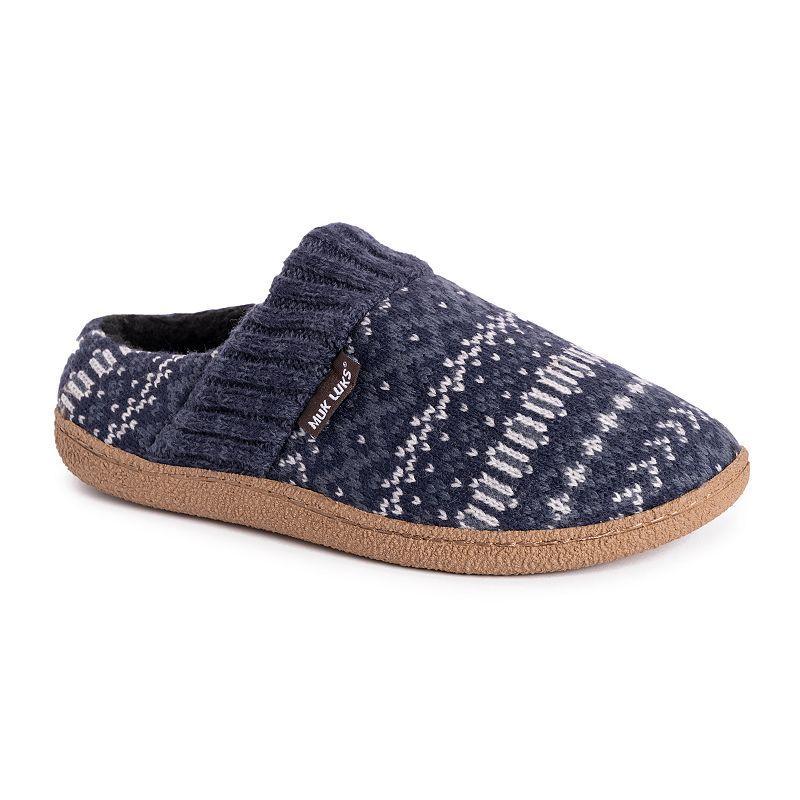 MUK LUKS Marcel Mens Slippers Dark Gray Grey Product Image