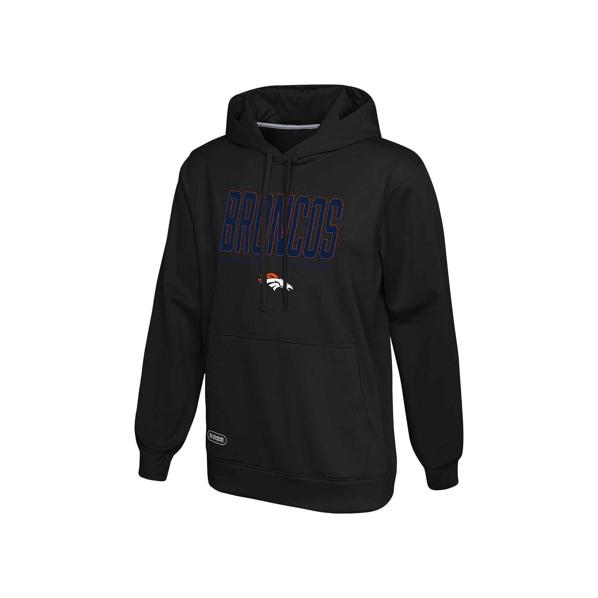 Youth Black Denver Broncos Combine Authentic Pullover Hoodie, Men's, Size: Large Product Image