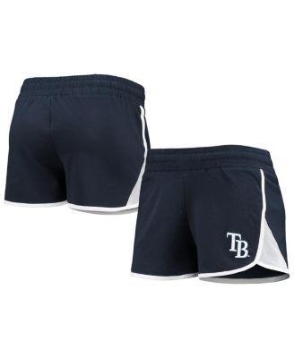 Women's New Era Navy Tampa Bay Rays Stretch French Terry Shorts, Size: 3XL, Blue Product Image