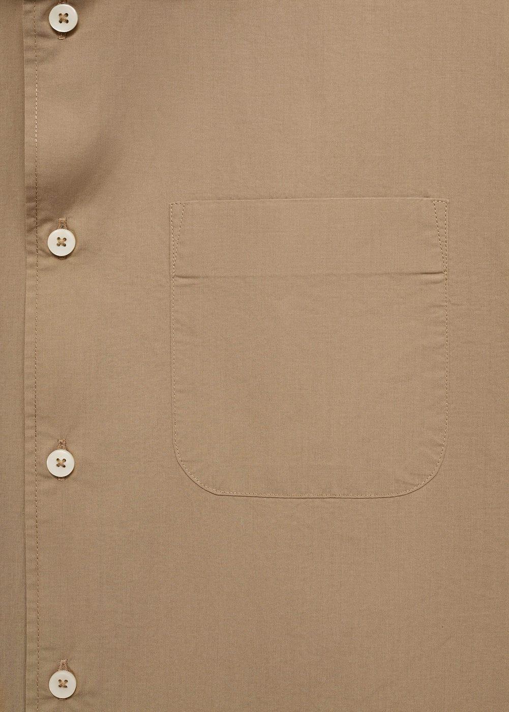 Tencel™™ cotton shirt with pocket - Men | MANGO USA Product Image